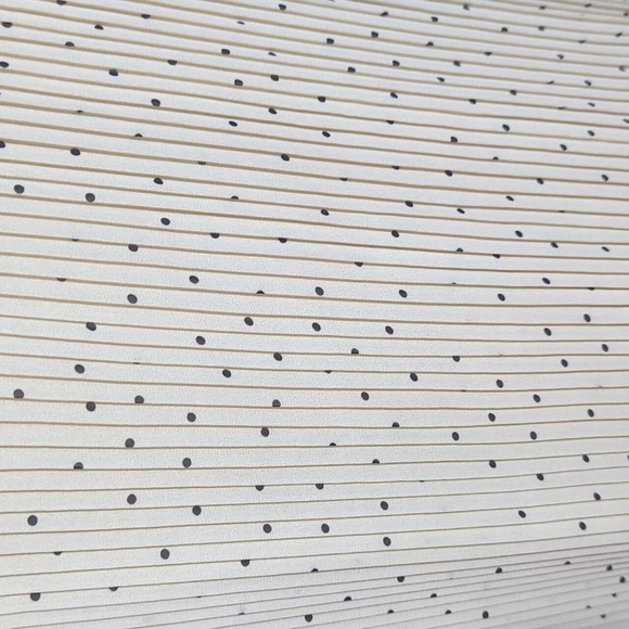 Mod Ref Beige Neutral Pleated Long Sleeve Chiffon Dress NWT Sz S - Picture 4 of 9